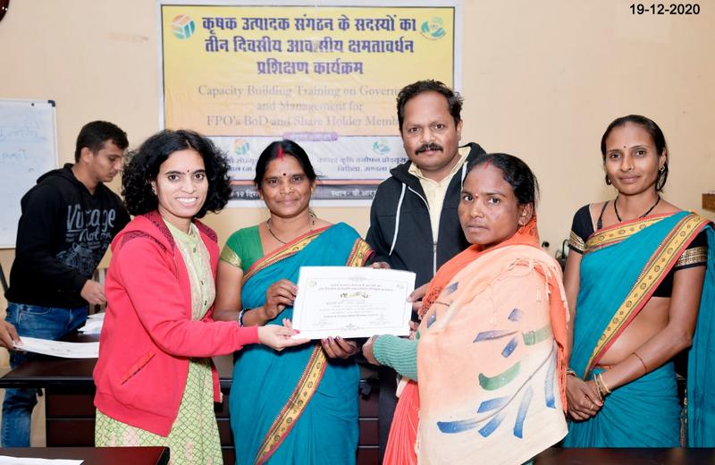 समुन्नति एवम कान्हा की महिला कृषको के सदस्यों को तीन दिवसीय आवासीय क्षमता वर्धन प्रशिक्षण कार्यक्रम की पहल